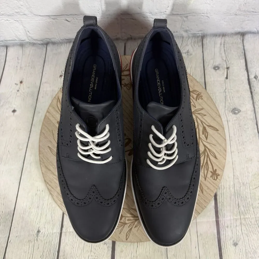 Cole Haan GrandPro Wingtip Oxford Sneaker C38916 Black Leather Men’s Size 13M